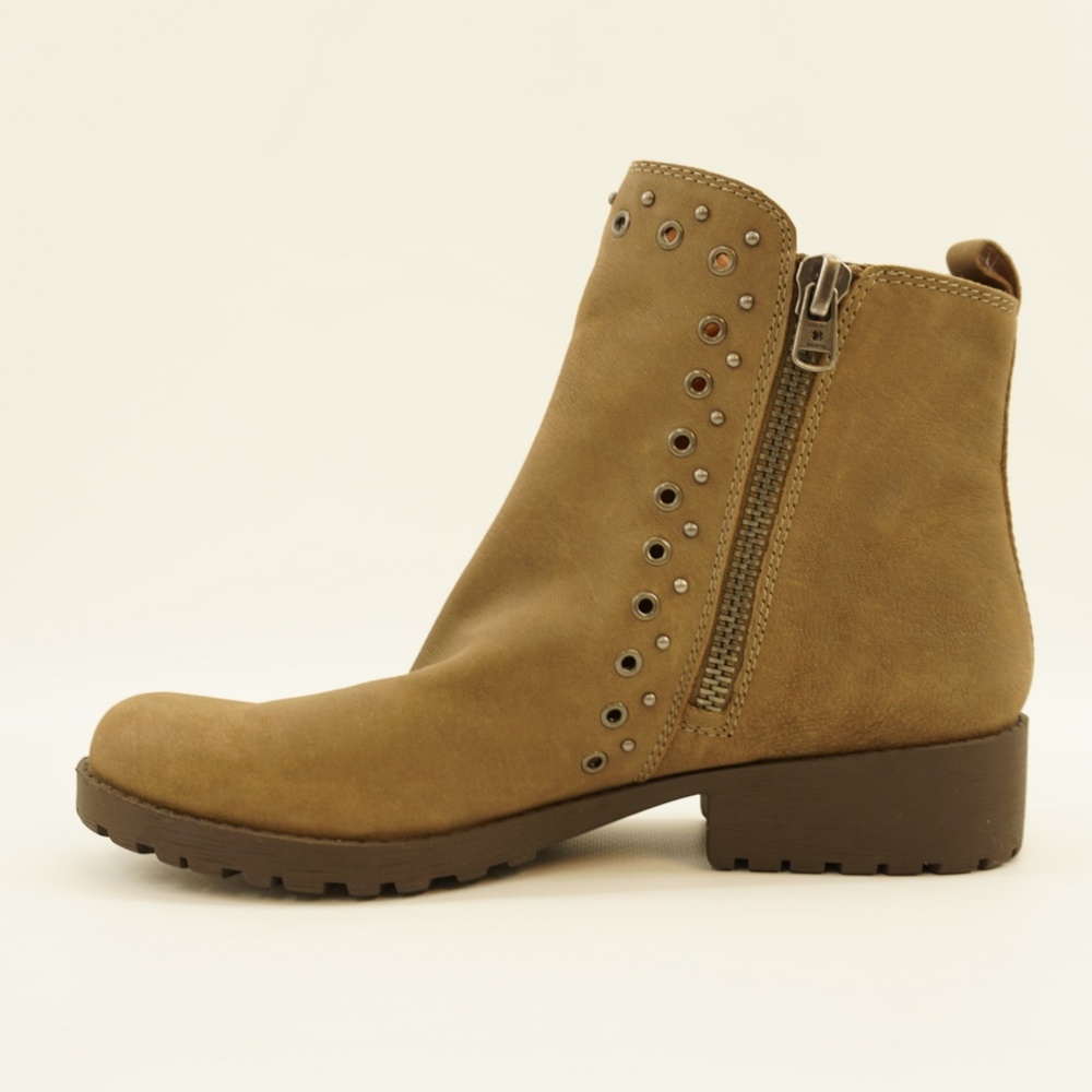 Lucky Brand Grommet Ankle Boot Bootie Taupe 10 - Picture 2 of 8